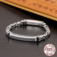 peace pattern bracelet bangle pure 100 925 sterling silver vintage men bracelet