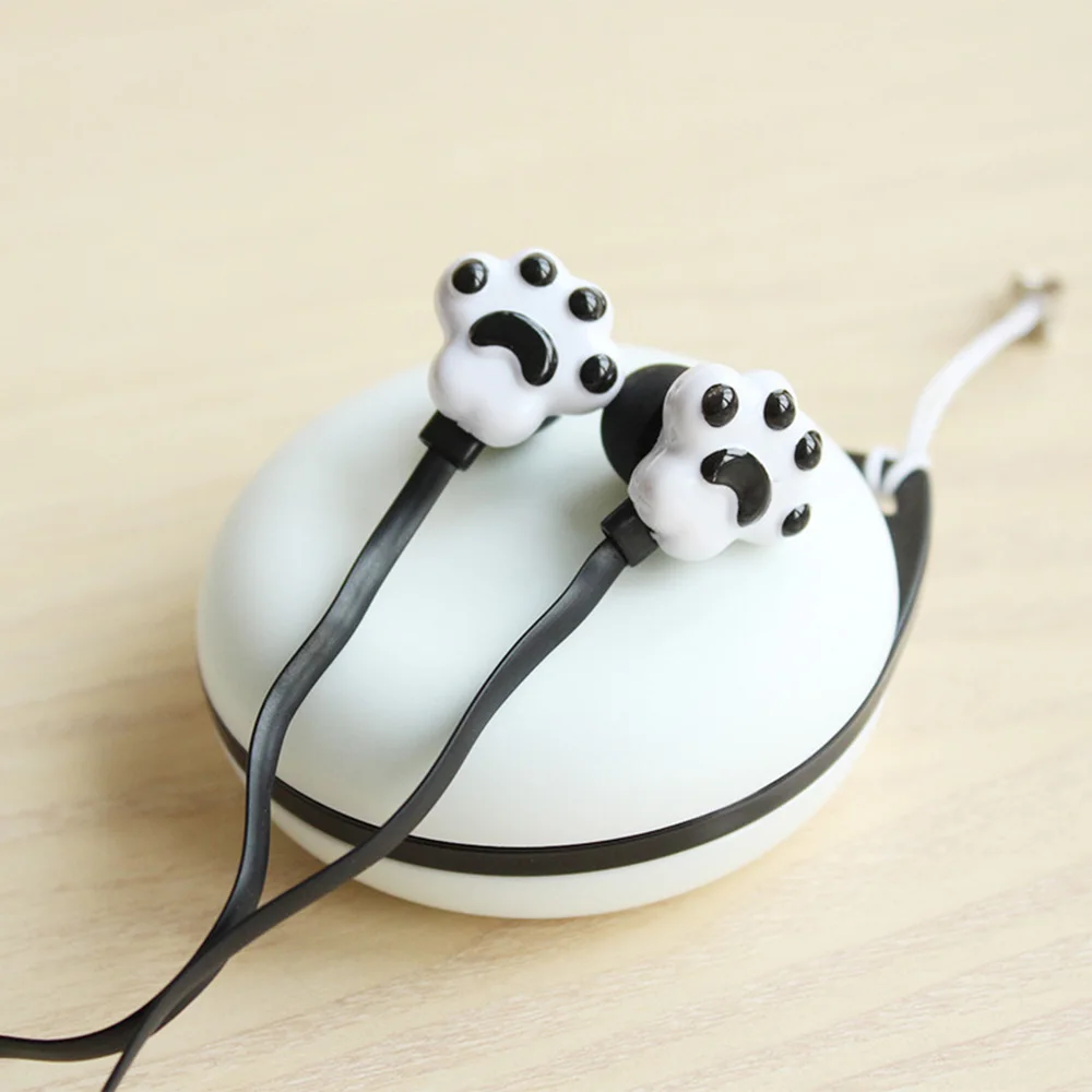 Творческий котенок коготь наушники мини милые для девочек с красивыми ящик хранения Мультяшные гарнитура 5