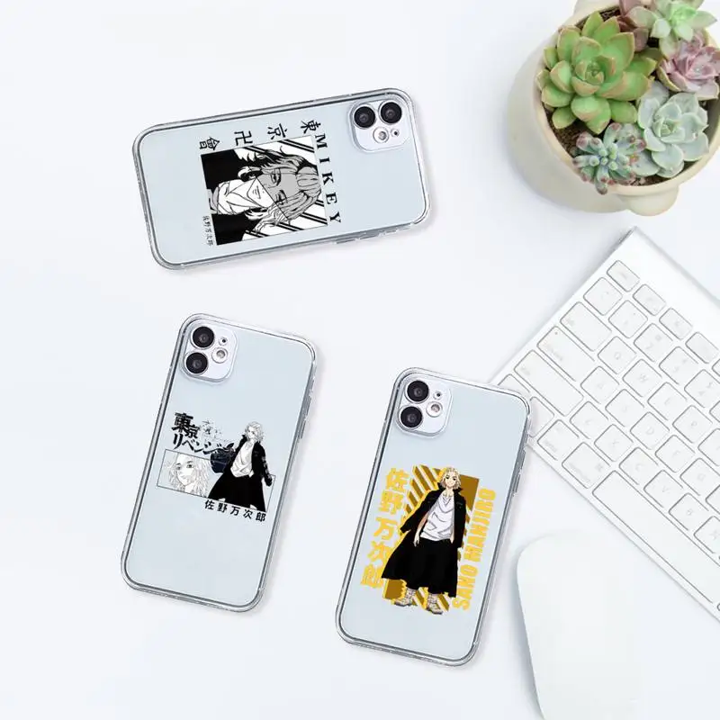 

Anime Tokyo Revengers manjiro sano Phone Cases Transparent for iPhone 6 7 8 11 12 s mini pro X XS XR MAX Plus