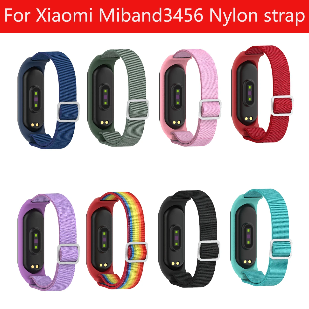 Цветной нейлоновый сменный Браслет Для Xiaomi MiBand 6 5 4 ремешок для Mi band5 умных часов