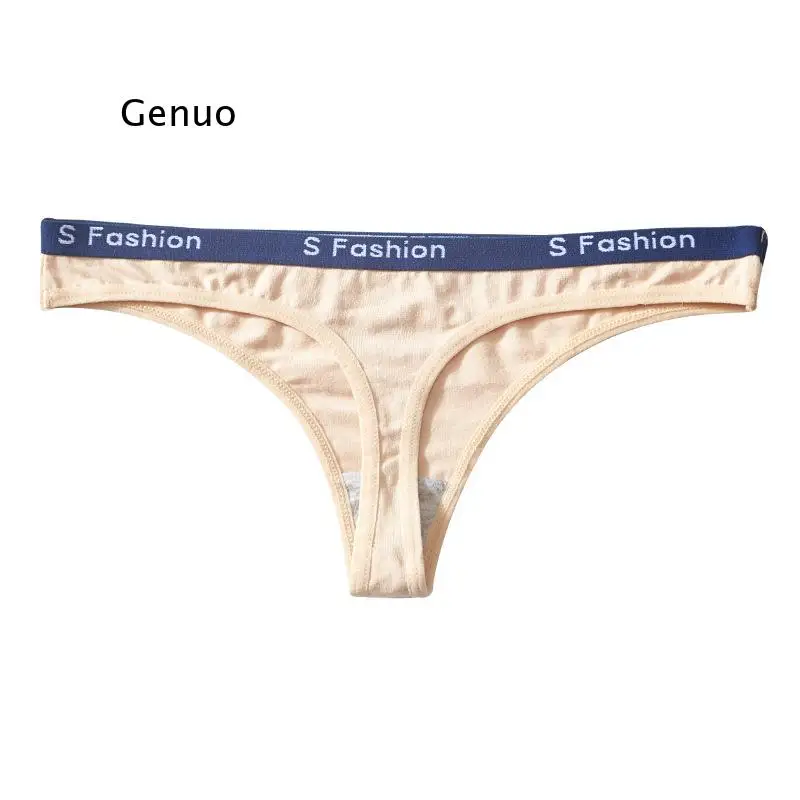 

G-String Comfortable Cotton Underwear Letters Sexy Seamless Underpants Panties Briefs Women Ladies Low Waist Temptation Thong