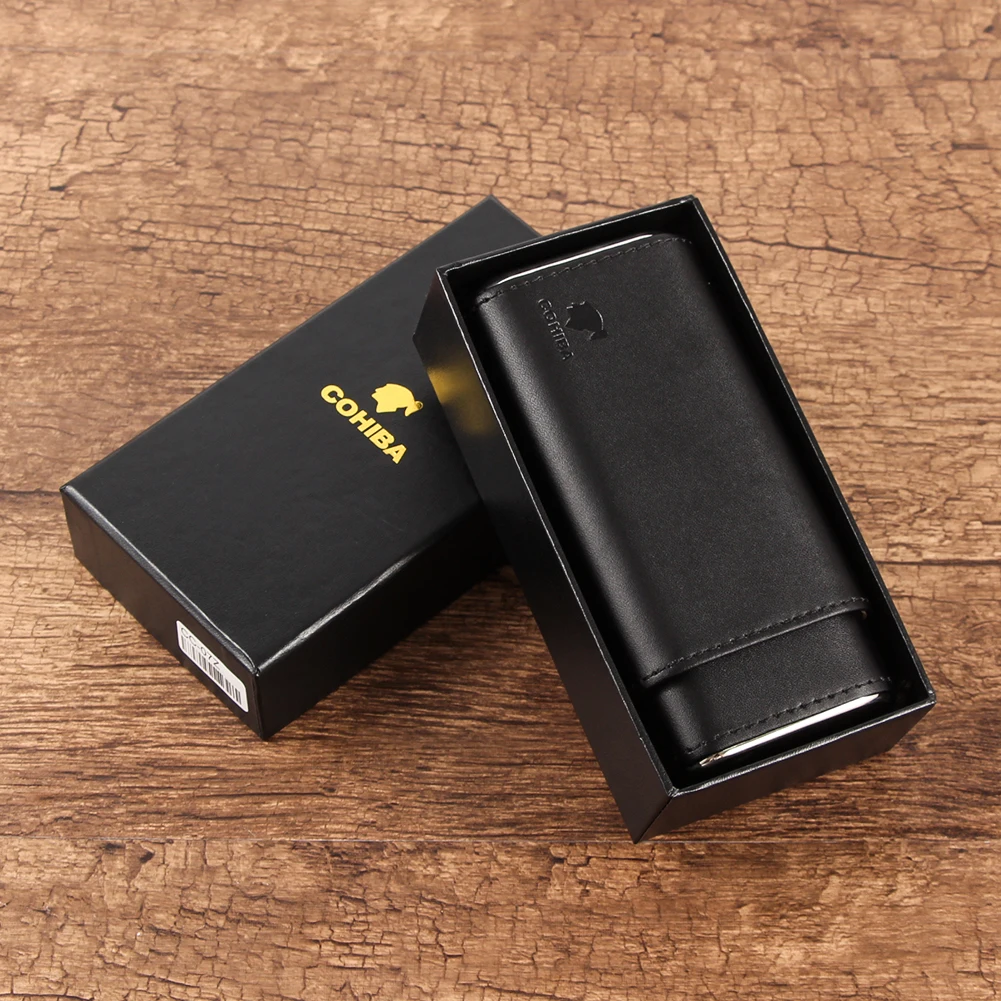 COHIBA Путешествия сигары чехол Портативный кожа хьюмидор для сигар аксессуары