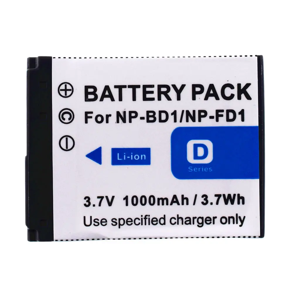 Литий-ионный аккумулятор NP-BD1 Type D для камеры Sony CyberShot DSC-G3 T300 | Электроника
