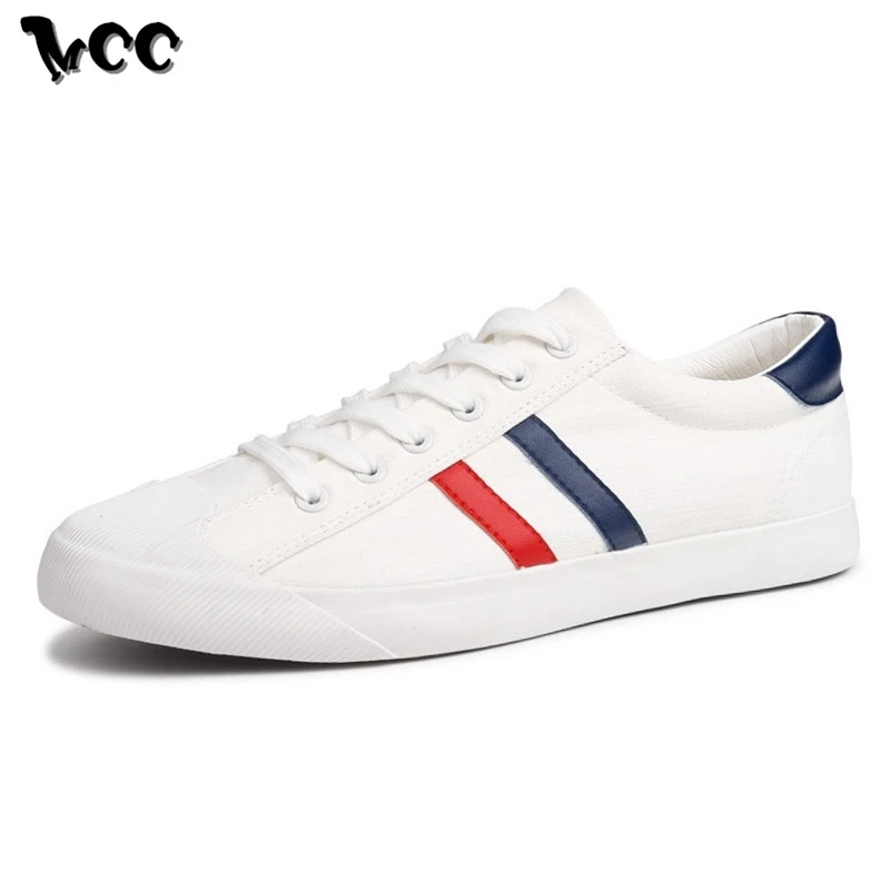 Новинка Парусиновая обувь Мужские белые кроссовки Повседневная на плоской