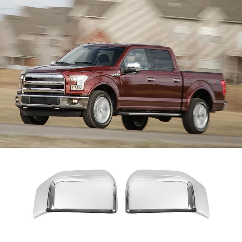 

Chrome Car Rearview Side Mirror Cap 2Pcs for Ford F150 F-150 2015-2019 Side Rear View Decoration Cover Trim