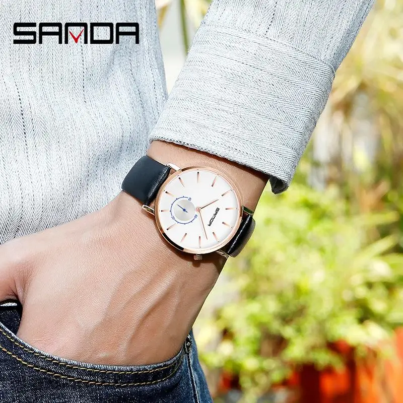 Часы мужские спортивные деловые с кожаным ремешком кварцевые 2019|Кварцевые часы| |