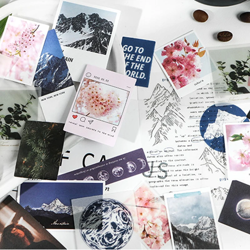 XINAHER 40 pcs/bag Vintage Forest plants Moonlight washi paper sticker package DIY diary decoration album scrapbooking | Дом и сад