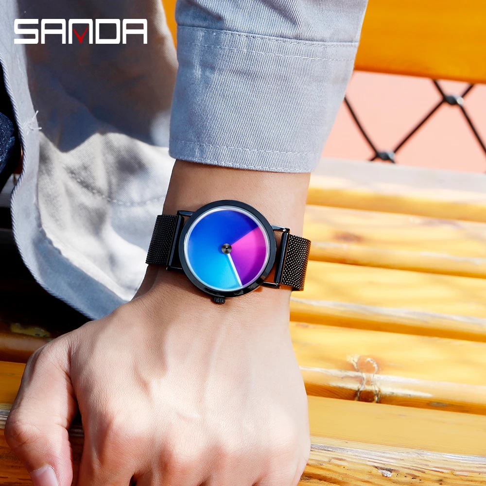Sanda Для мужчин спортивные наручные часы Творческий вихревой уникальный