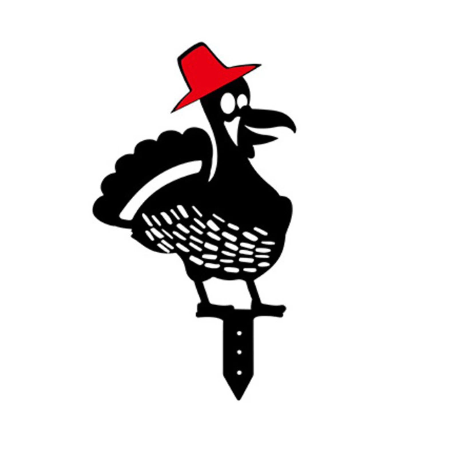 

Садовый двор художественный Декор курица силуэт скульптура колышка садовый декор акриловое животное силуэт колышка тени художественное у...