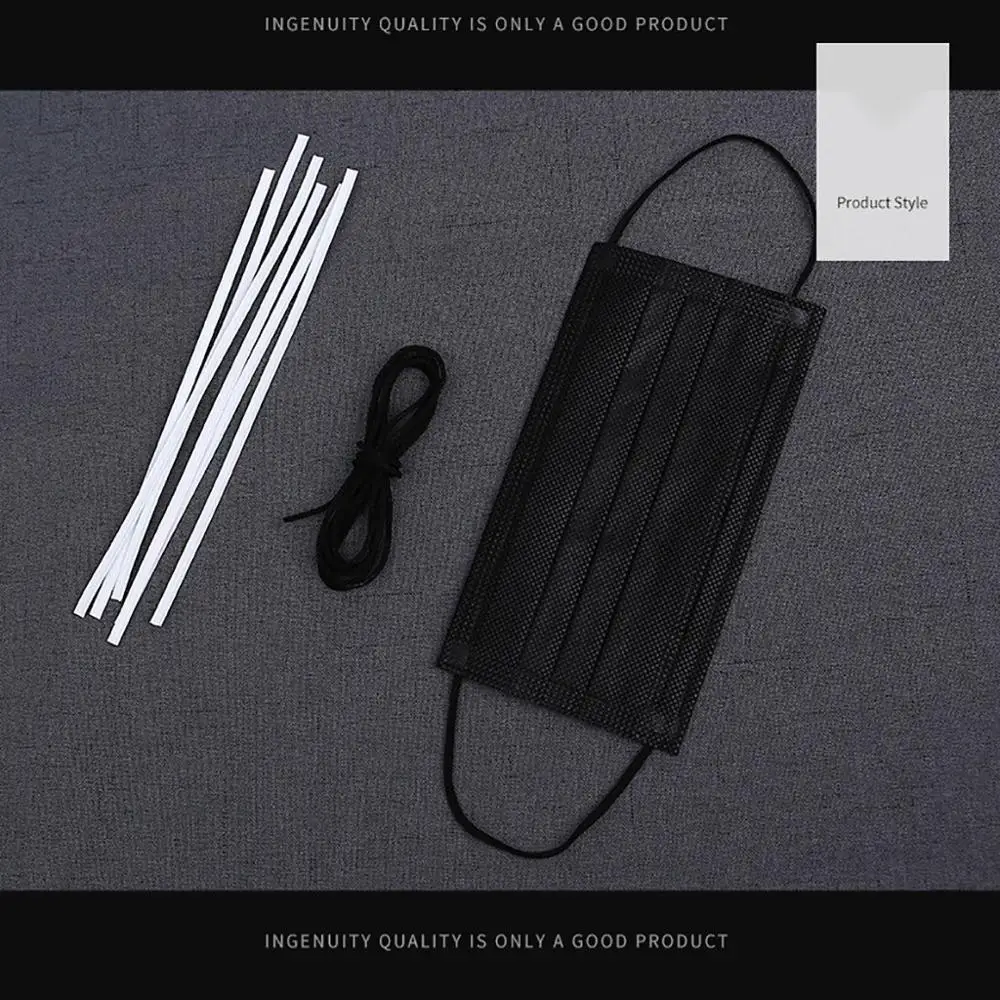 Одноразовые маски Earloop со ртом для лица Черная веревка круглая эластичная