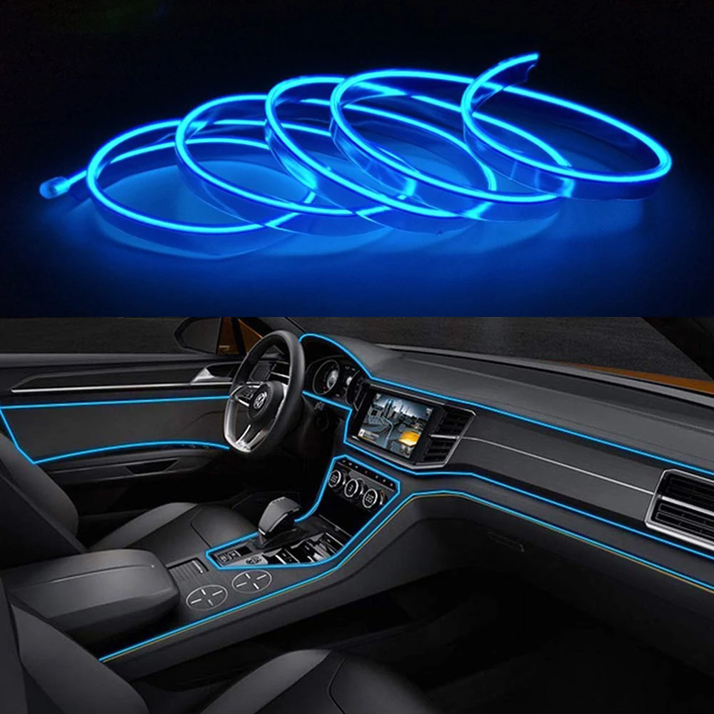 Светодиодная лента для салона автомобиля гибкая неоновая лампа привода сигарет