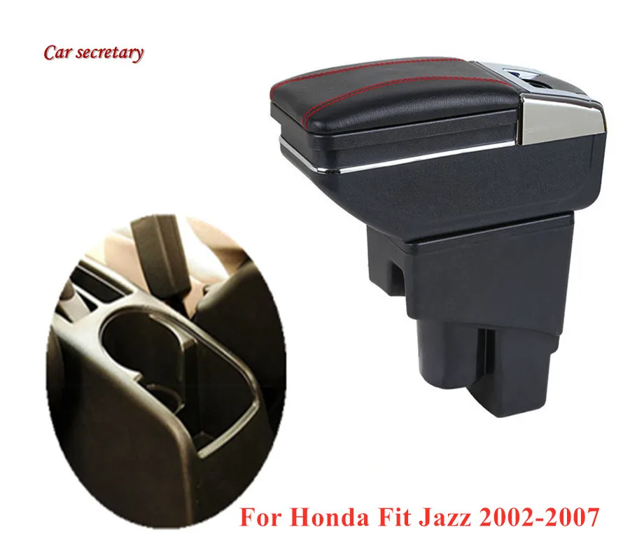 

Armrest Box For Honda Fit Jazz 2002-2007 Hatchback Armrest Center Centre Console Storage Box with USB Charging Auto parts