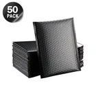 50 шт., конверты для почтовых отправлений, черные, Белые и розовые