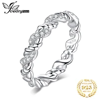jewelrypalace infinity 925 sterling silver cubic zirconia ring stakable wedding band promise anniversary eternity ring for women