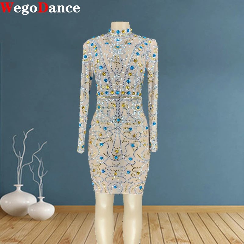 

Сексуальная Женская одежда, блестящая женская прозрачная Одежда для танцев на день рождения и выпускной