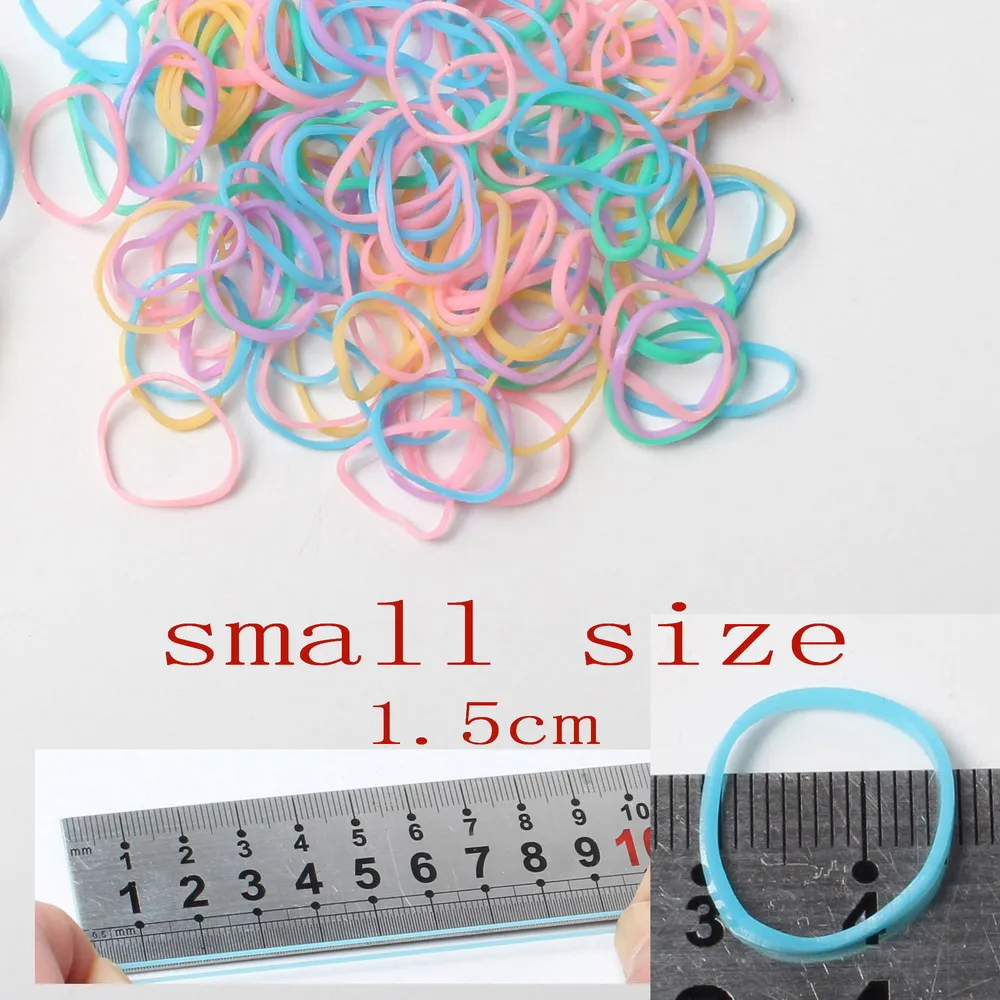 1000/500pack No More Snags Small Hair Bobbles Mini Hair Ties For Ponytail Holder Elastic Hair Bands Fashion Hair Accessories images - 6