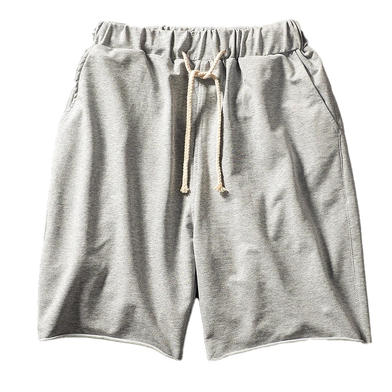 

RUELK 2021 European American Men Shorts Straight Casual Sports Pants Summer New Trendy Brand Loose Solid Color Stretch Fivepoint