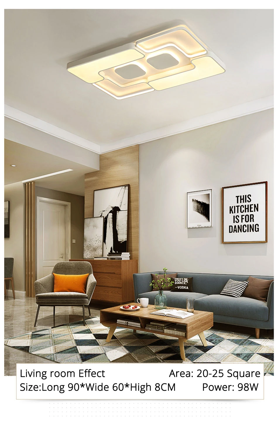 LED ceiling lights White/Grey body Modern living room for bedroom support 110V and 220V Remote control led lamps