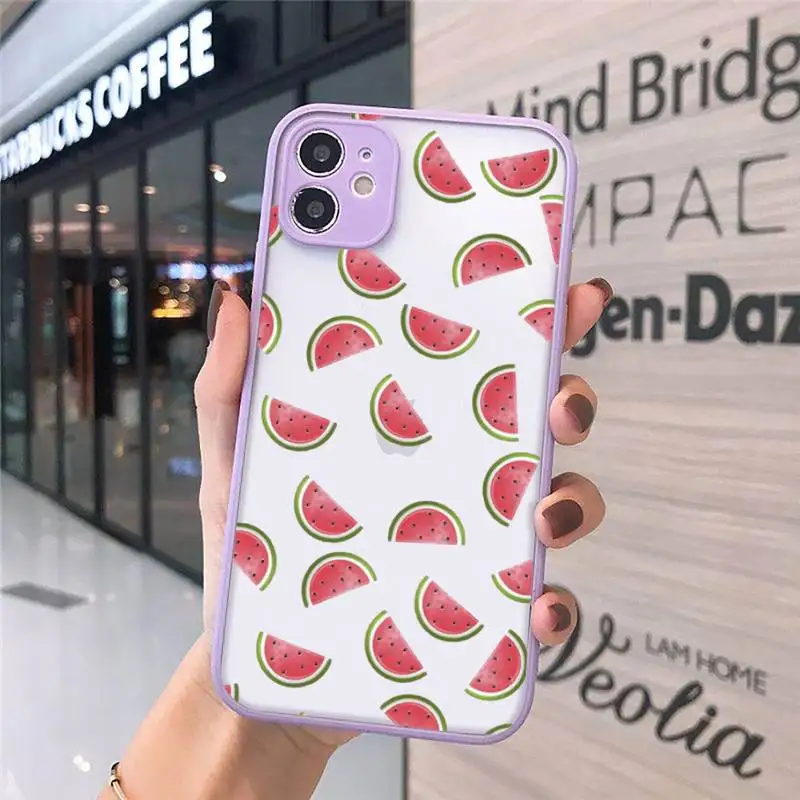 

Pink Cherries Cherry Strawberry Phone Cases matte transparent For iphone 7 8 11 12 plus mini x xs xr pro max cover