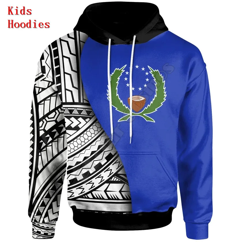 

Pohnpei 3D Printed Hoodies Kids Pullover Boy For Girl Green Sweatshirt Funny Apparel Drop Shipping 05