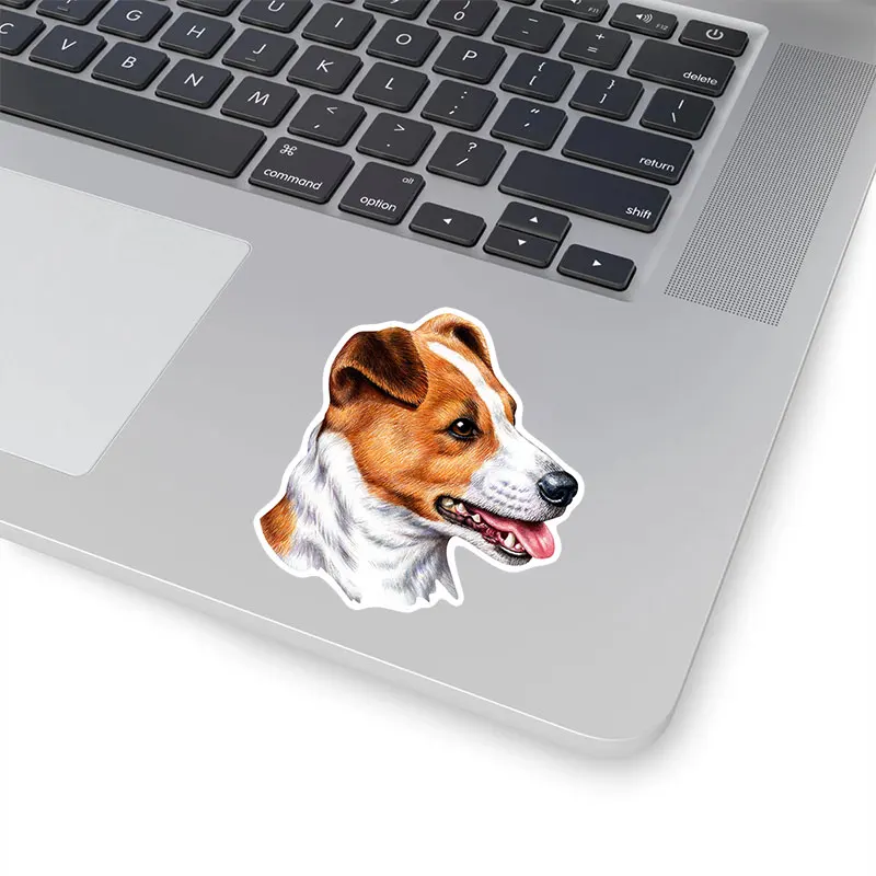 PVC-0166# Печатный самоклеющийся наклейки на авто Джек Рассел водонепроницаемые