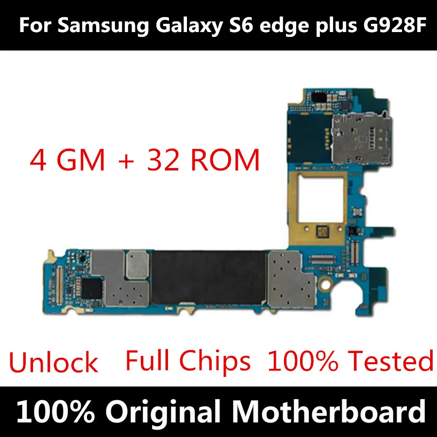 Оригинальная разблокированная материнская плата для Samsung Galaxy S6 edge plus G928F