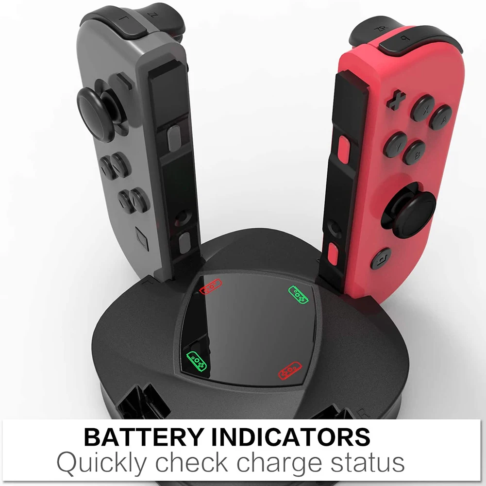 

4-In-1 Charging Dock For Nintendo Switch,Docking Station Charger With USB Type C Charging Cable With LED Indicator