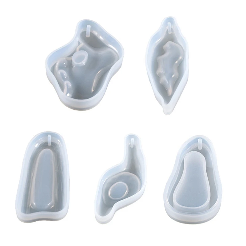 

E56A Irregular Shape Silicone Mould Distinctive Jewelry Making Accessories 3D Resin Charms DIY Glue Molds Filling Accessories