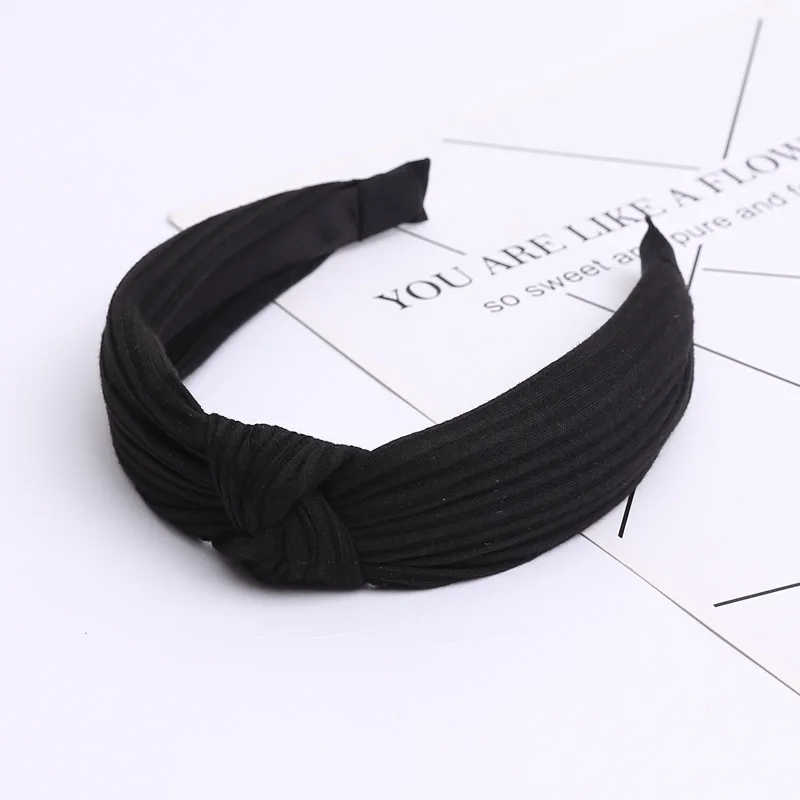 

2021 Women Knitting Knotted Hairbands Solid Color Hair Hoop Girls Hairband Fashion Headwear Hair Accessories Nj0068