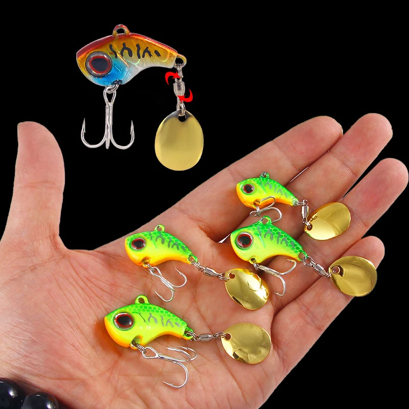 

1Pcs Rotating Metal VIB vibration Bait Spinner Spoon Fishing Lures 9g 13g 22g Jigs Trout Winter Fishing Hard Baits Tackle Pesca