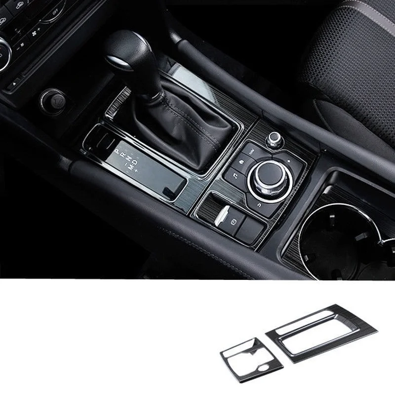 

Black Titanium Inner Gear Shift Frame Cover Trim for Mazda CX5 2017 2018