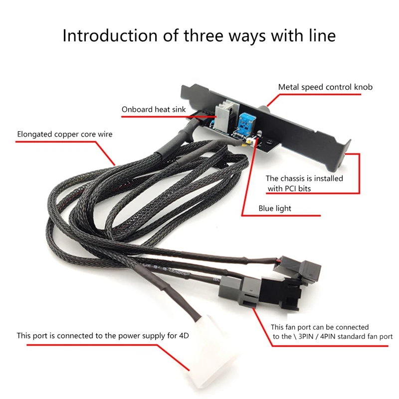 4D Fan Speed Controller Single Control IDE Interface HUB Computer Temperature Heat Dissipation Switch | Компьютеры и офис