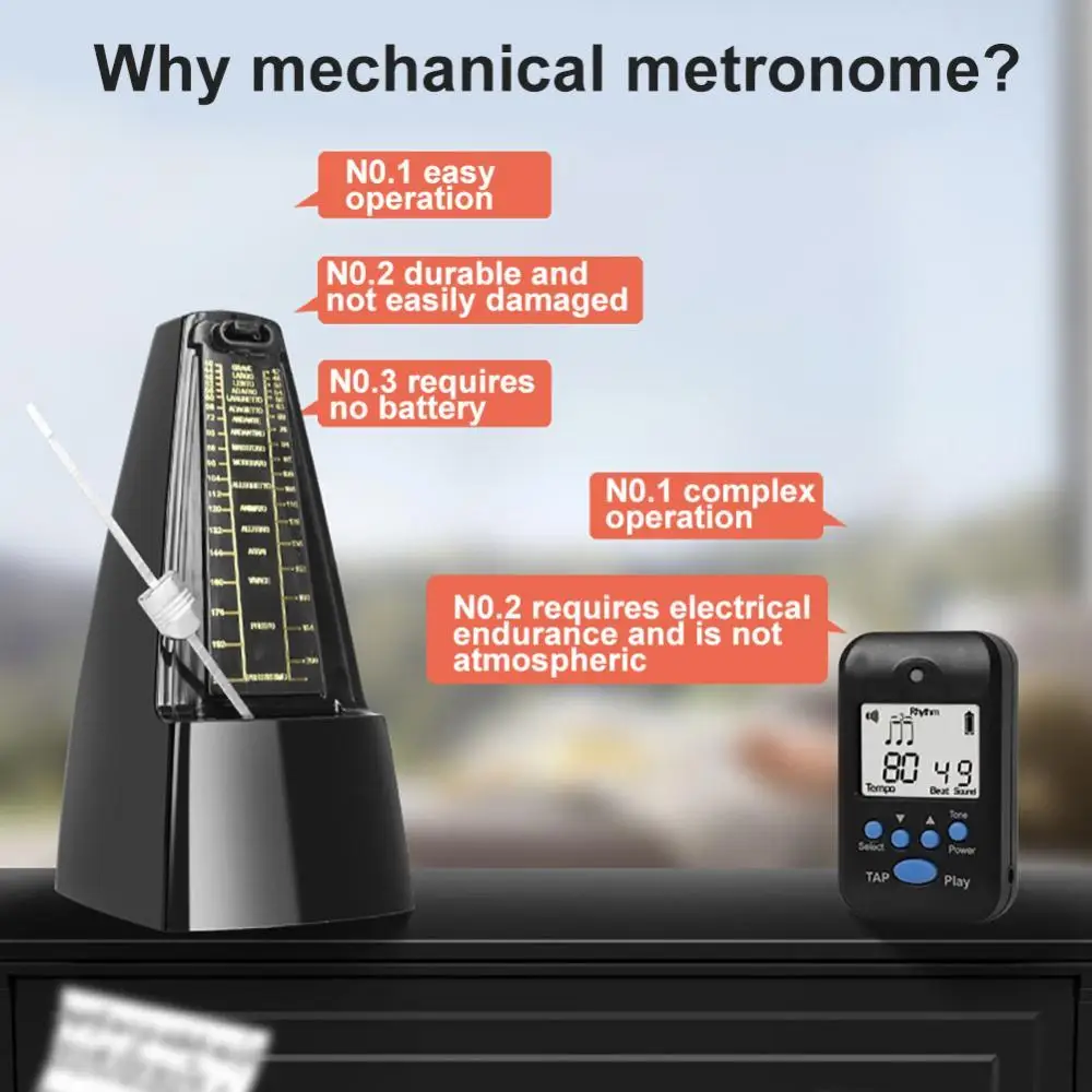 Метрономы точный механический громкий инструмент для гитары Erhu пианино скрипка