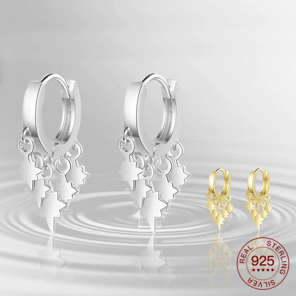 Оригинальные простые серьги из стерлингового серебра 925 пробы с молнией модные