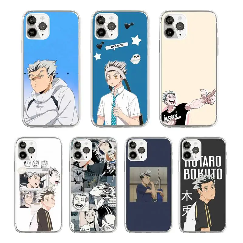

Haikyuu bokuto koutarou Phone Case Transparent soft For iphone 5 5s 5c se 6 6s 7 8 11 12 plus mini x xs xr pro max