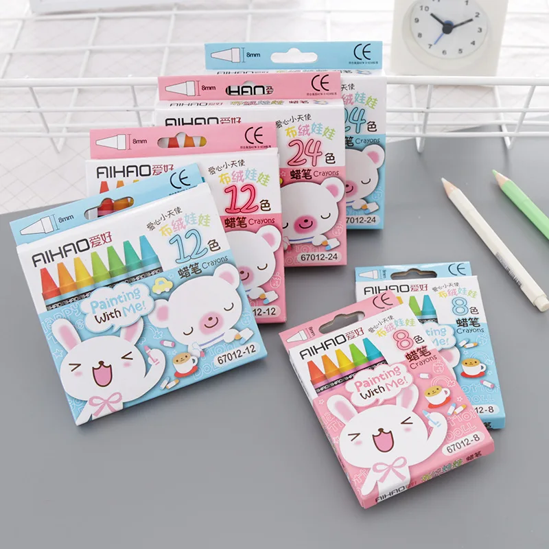 

8/12/24 Color Crayons Set School Students Children's Painting Supplies Oil Pastel Wax Pencil Kids Colouring Sets Drawing Pen
