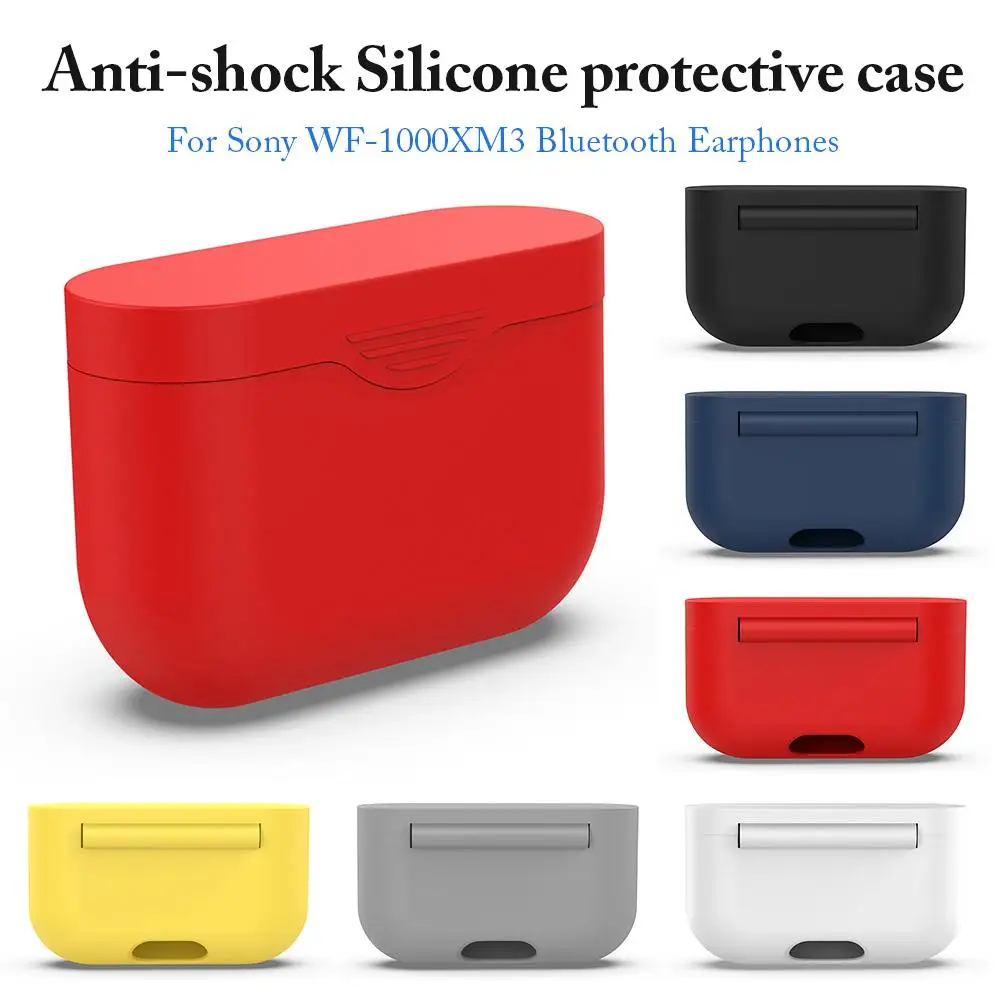 

Soft Silicone Protective Case Cover for Sony WF-1000XM3 Earphone Bluetooth Headset Opening Full Cover Colors Case for WF1000XM3