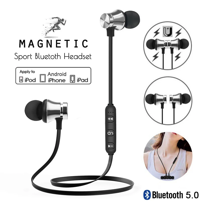 3 шт./лот беспроводные наушники Bluetooth с шейным ремешком спортивные микрофоном