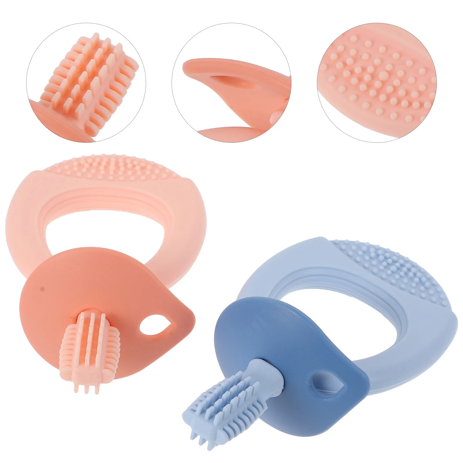 

2 Pcs Safe Children's Teeth Care Tools for Cleaning And Grinding Teeth (Assorted Color)