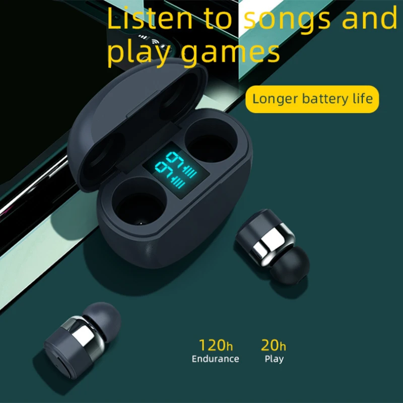 TWS Bluetooth 5.1 Earphones 9D Stereo Sports Waterproof Earbuds Headsets with Microphone for All Smart Phone | Электроника