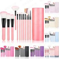12pcsbag portable solid makeup brushes lady beauty cosmetic powder eye shadow foundation blush blending makeup tool maquiagem