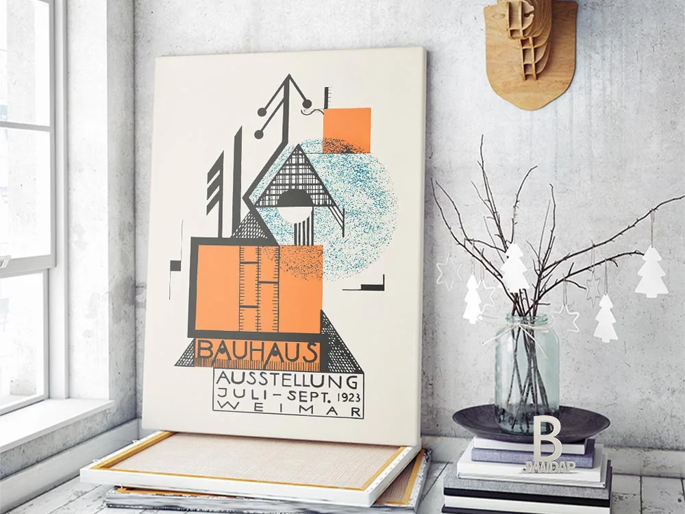 Баухаус Остань Раймер Выставочный постер Настенная картина Холст Картина