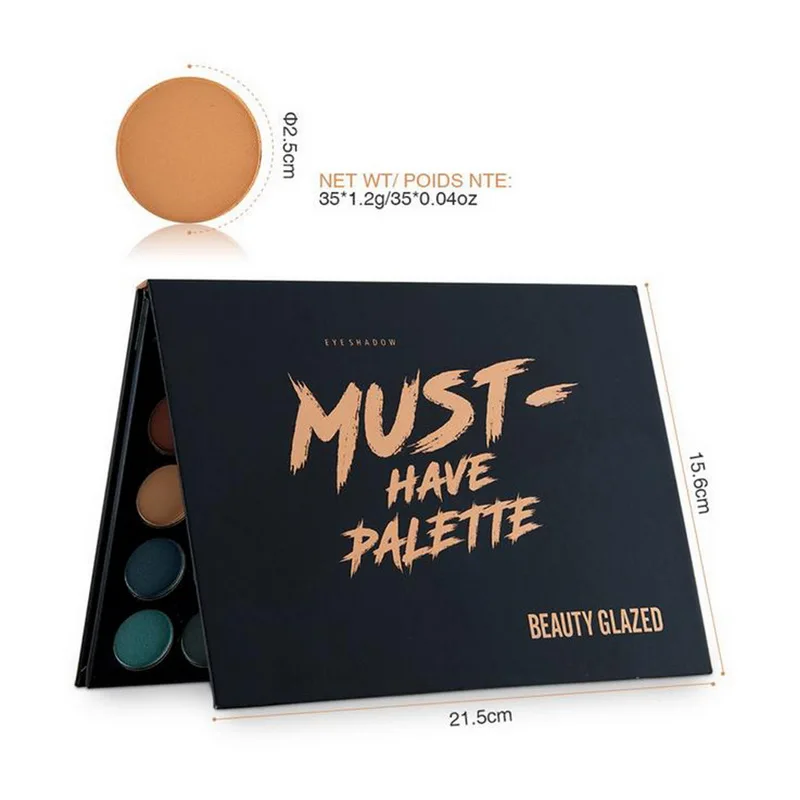 Красота глазурованная 35 цветов студия матовые тени для век мощность хайлайтер