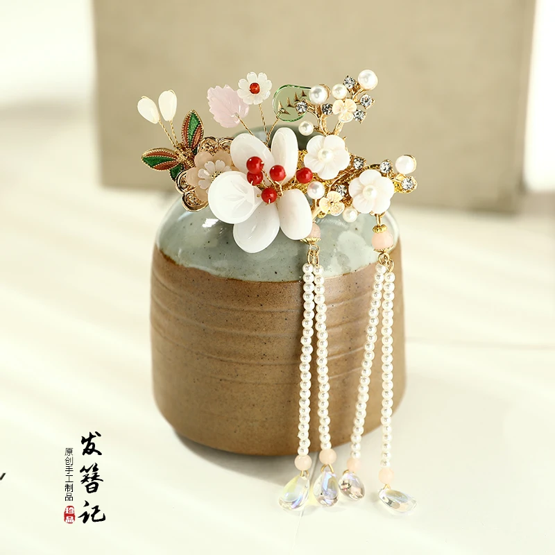 Заколка для волос в античном стиле с розовыми кристаллами | Тематическая одежда и