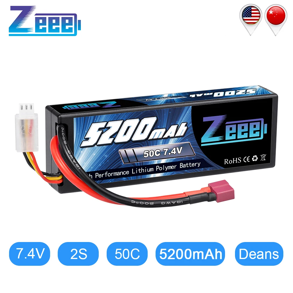 Аккумулятор Lipo Zeee 5200 мАч для радиоуправляемых моделей 7 4 В 50C 2S|Детали и