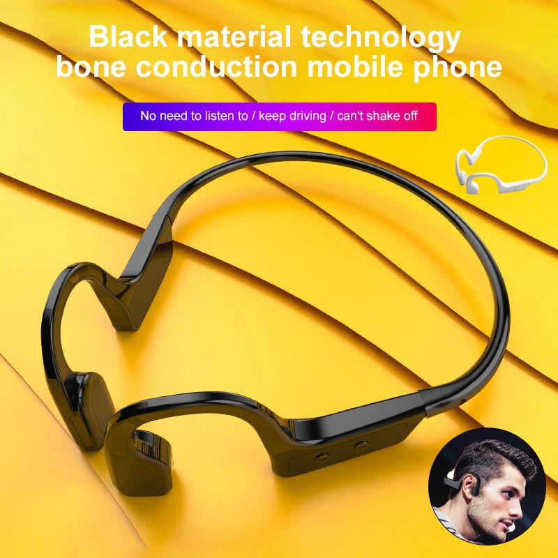 Bone Conduction Wireless Bluetooth Convenience Ear Headset Painless Wearing Headphones For Cell Phone JHP-Best | Электроника