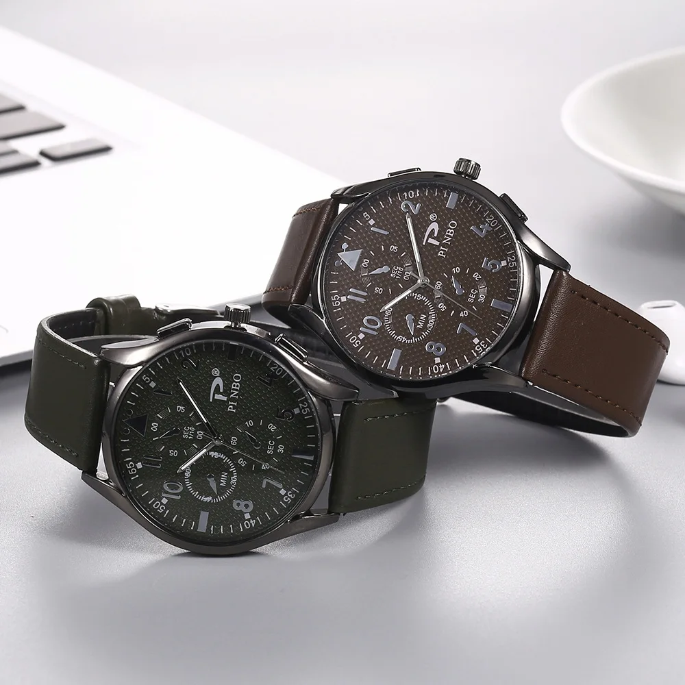 

2021 Minimalist Men's Fashion Watches Simple Leather Belt Quartz Watch Relogio Masculino Luxury Men Business Casual Quartz Watch