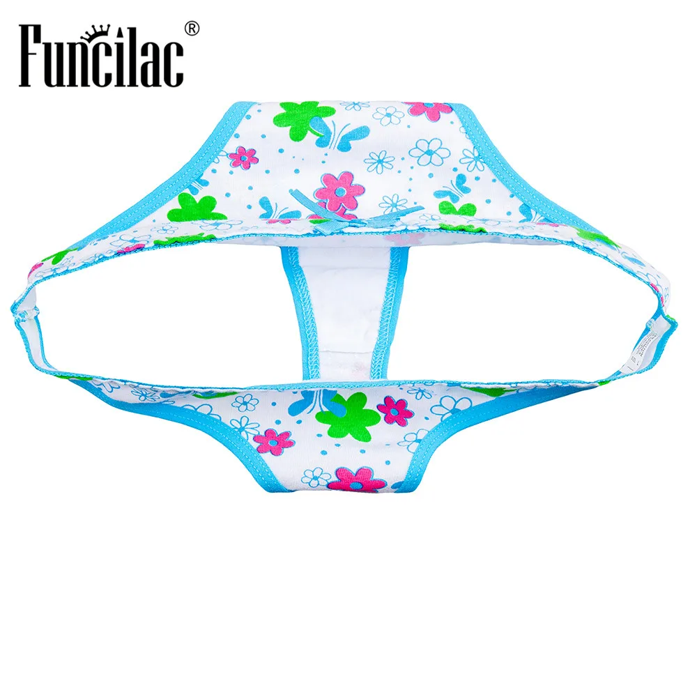 

FUNCILAC Womens Underwear Lingerie Thongs Strings Tanga Ladies Cotton Floral Low Rise Sexy Panties Femme Knickers 5 pcs/Lot