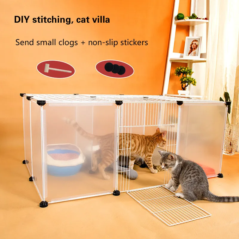 

Cat Cage Cat Litter Double Trash Fence Anti-jumping Cage Indoor Isolation Cage
