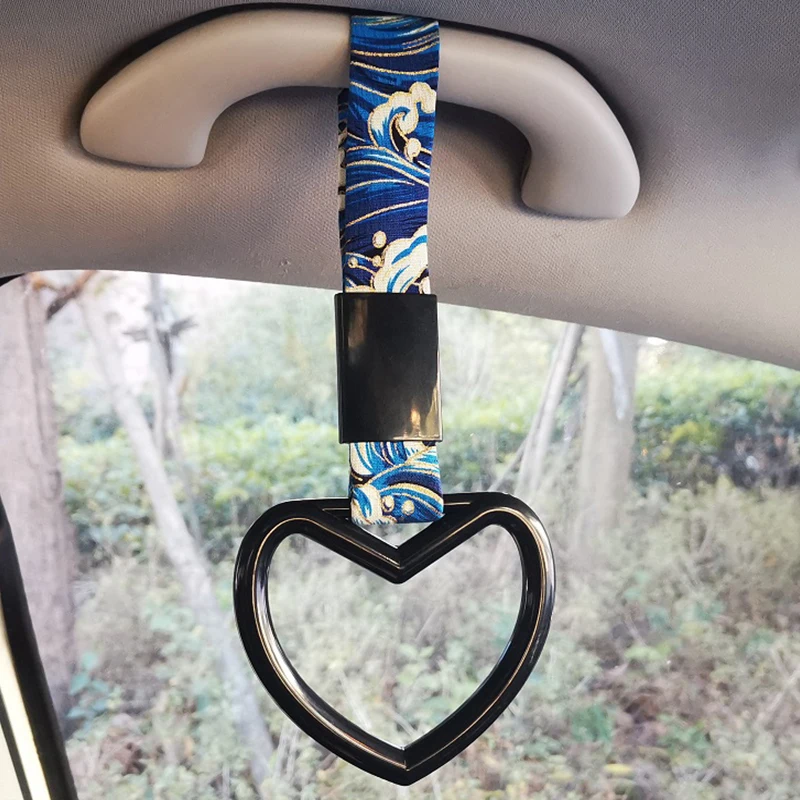 

JDM японский Ukiyo-e Auto Подвеска для зеркала заднего вида кольцо в форме сердца для украшения автомобиля поезда автобуса ручной ремешок